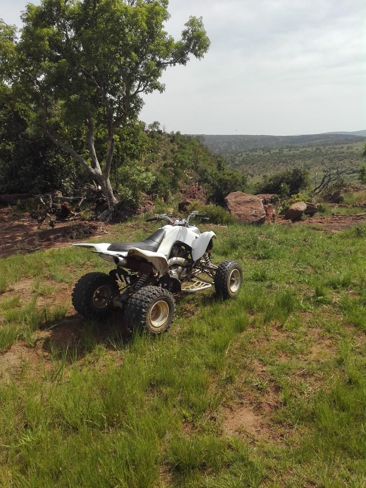 Yamaha Raptor sport quad on a trail, same family as the Raptor 660